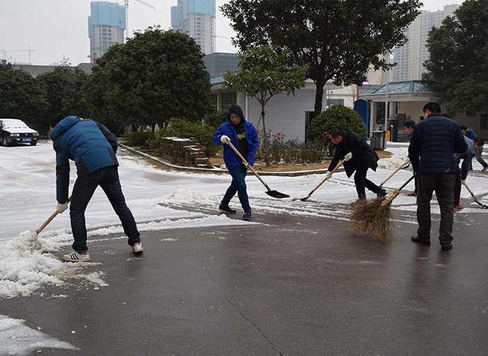 鏟雪除冰保通暢 齊心協(xié)力護(hù)園區(qū)